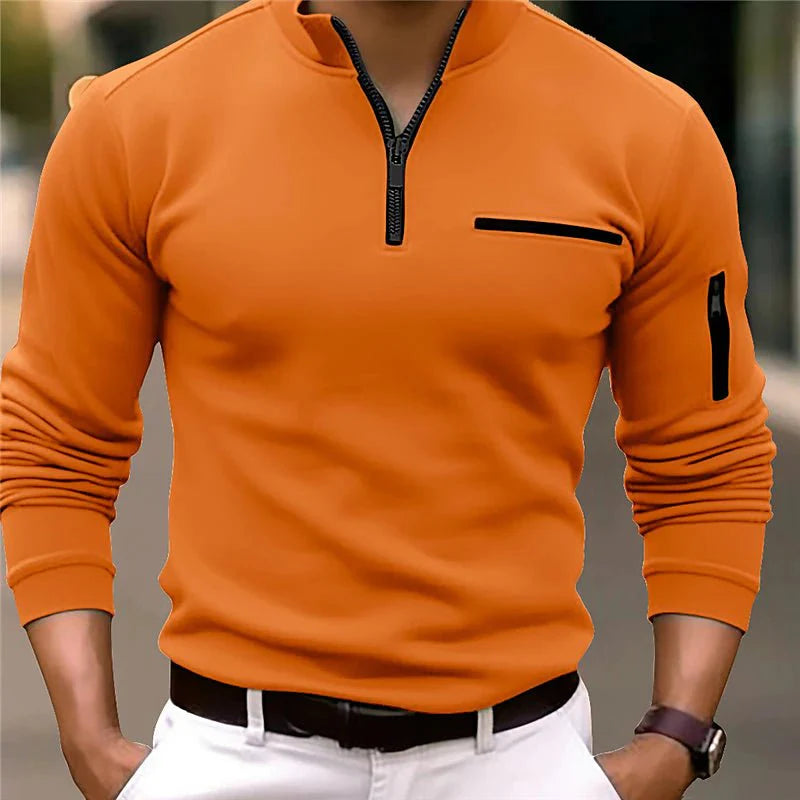 Polo Zippé Chic et Confortable pour Homme