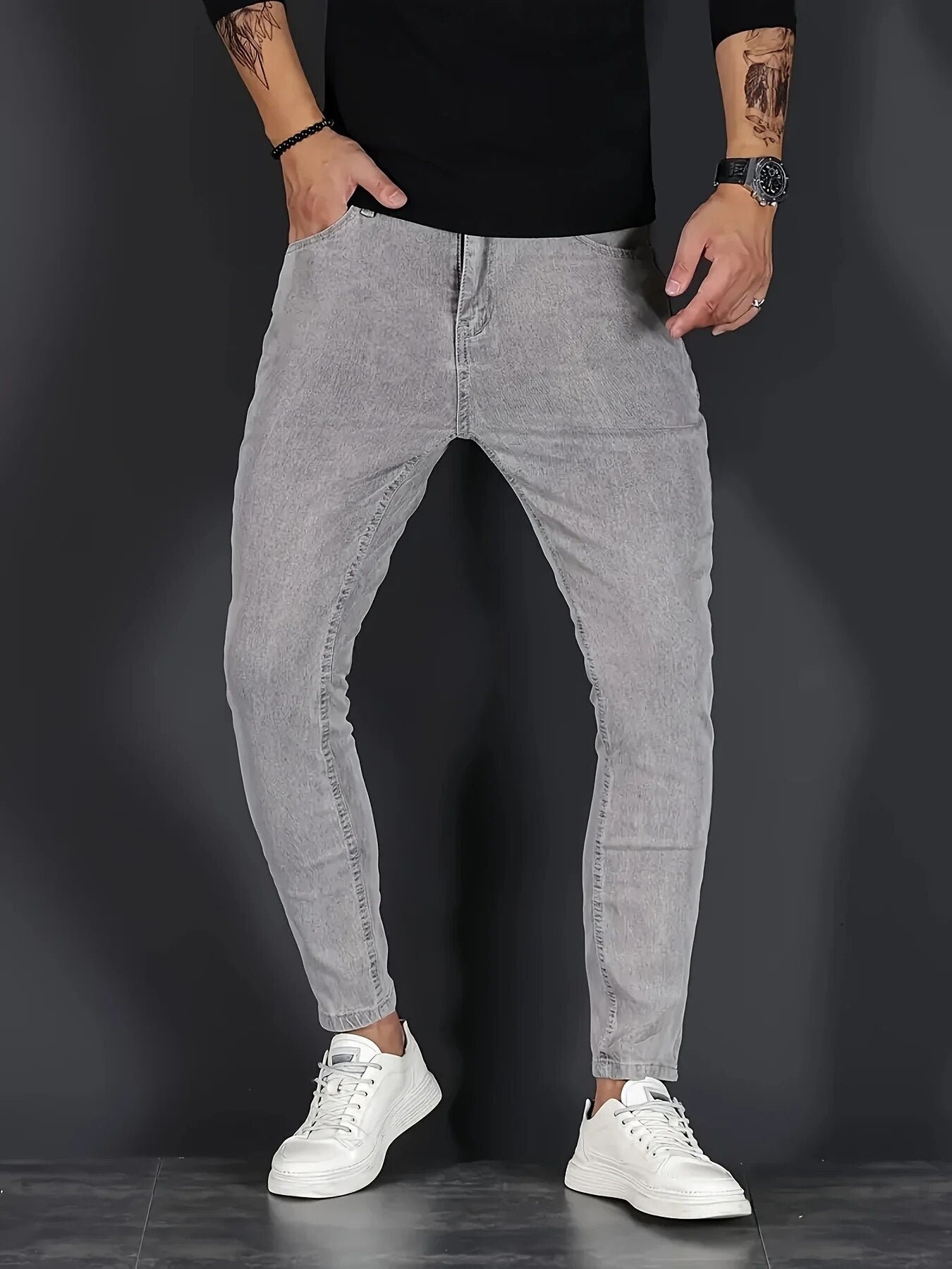 Jean Skinny Élastique Homme Taille Parfaite