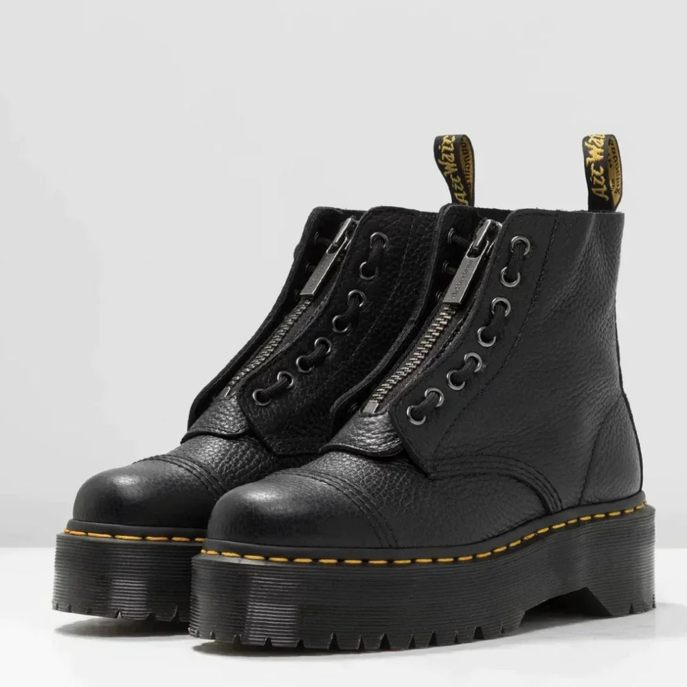 Bottes Féminines en Cuir Noir Élégantes - LuxeStyle