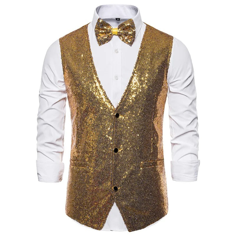 Gilet de soirée Élégant Pailleté pour Homme