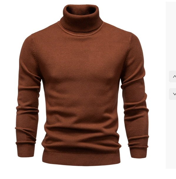 Pull Homme Col Roulé Élégant Chaud