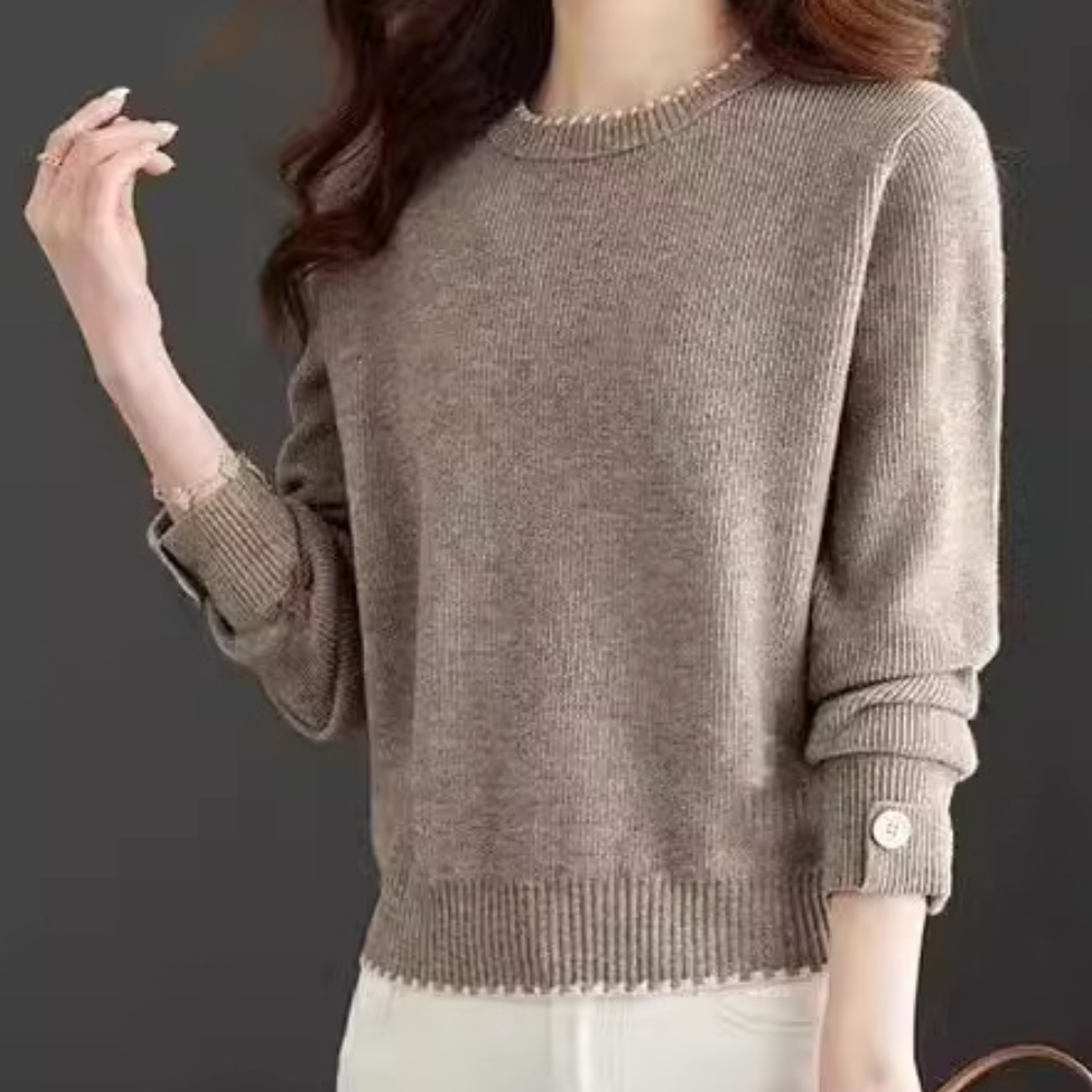 PENINAH - Pull à Col Rond Elégant pour Femme