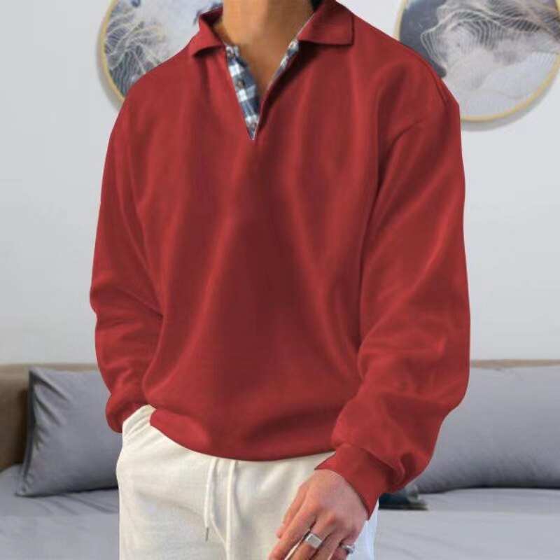 Pull en laine châle marron pour homme