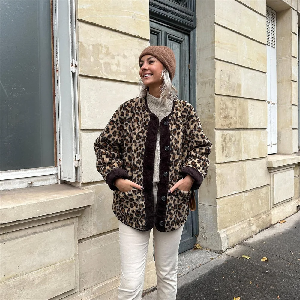 Veste léopard tendance pour femme élégante - luxestyle