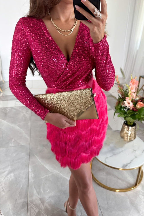 Robe De Soirée Élégante à Paillettes pour Femmes