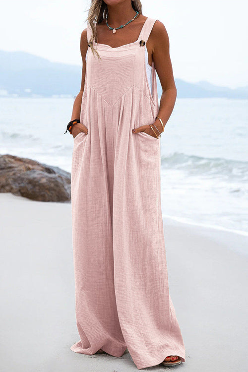 Salopette Chic Décontractée pour Femme – Coupe Large et Légère avec Bretelles Fines Élégantes - LuxeStyle