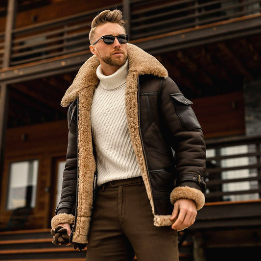 Blouson Hiver Doublé pour Homme avec Col Relevé - LuxeStyle