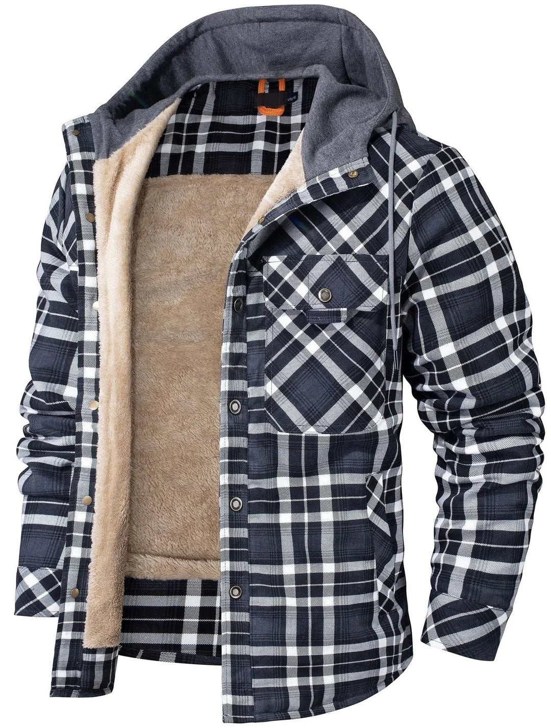 Veste Homme Hiver Chic à Capuche Réglable & Doublure Chaude