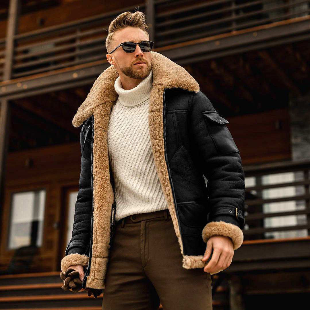 Blouson Hiver Doublé pour Homme avec Col Relevé