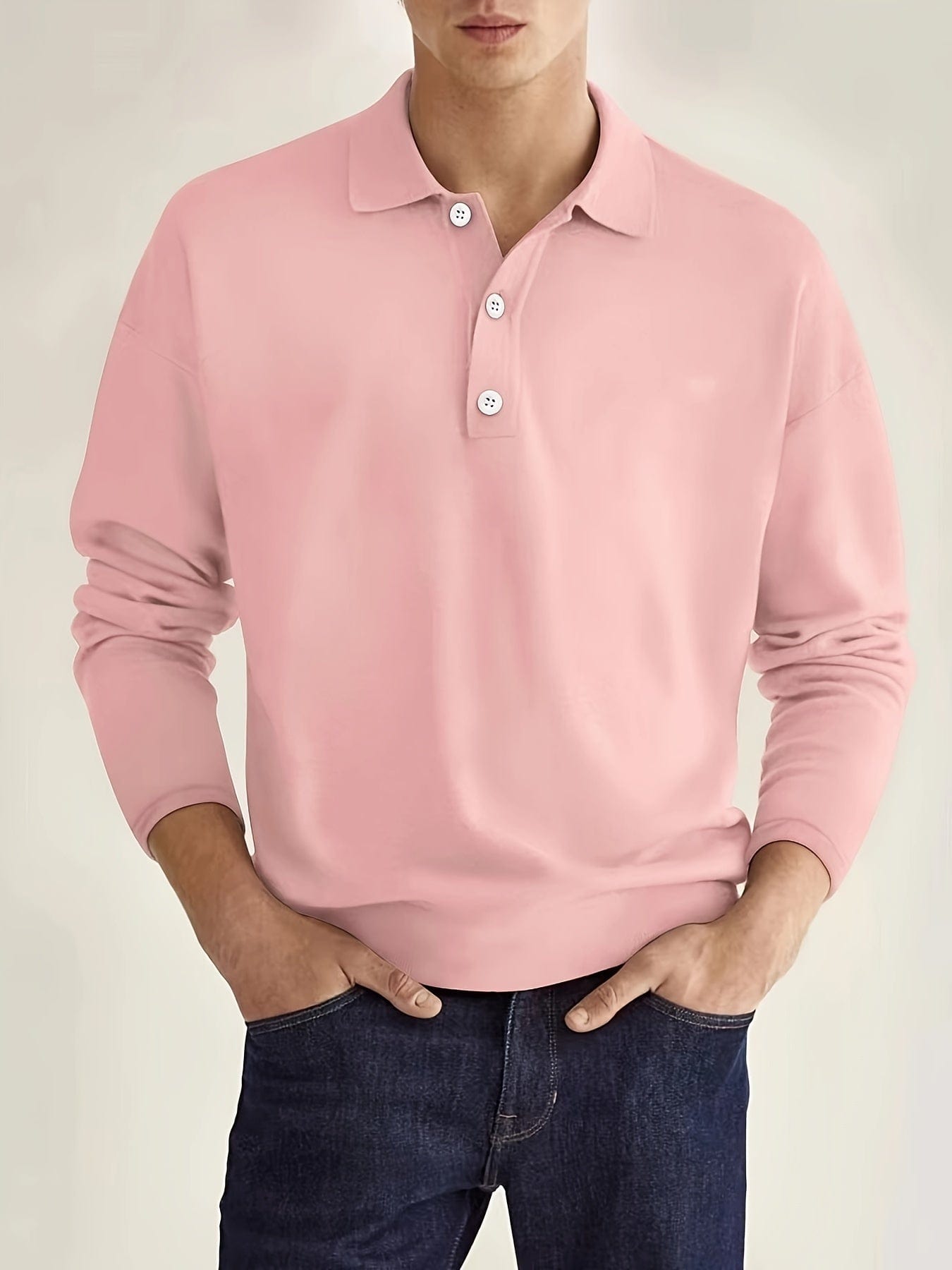 Polo confortable pour homme | Manches longues