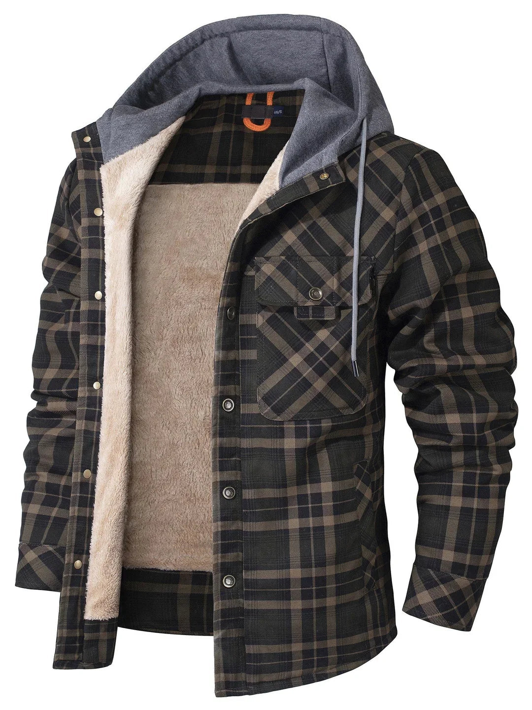 Veste Homme Hiver Chic à Capuche Réglable & Doublure Chaude