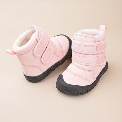 Bottes Enfant Neigeuses Noires Doublées Polaires
