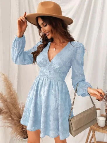 Robe Été Raccourcie pour Femme avec Col Décolleté