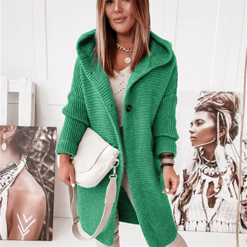 Manteau femme rose foncé épais capuche