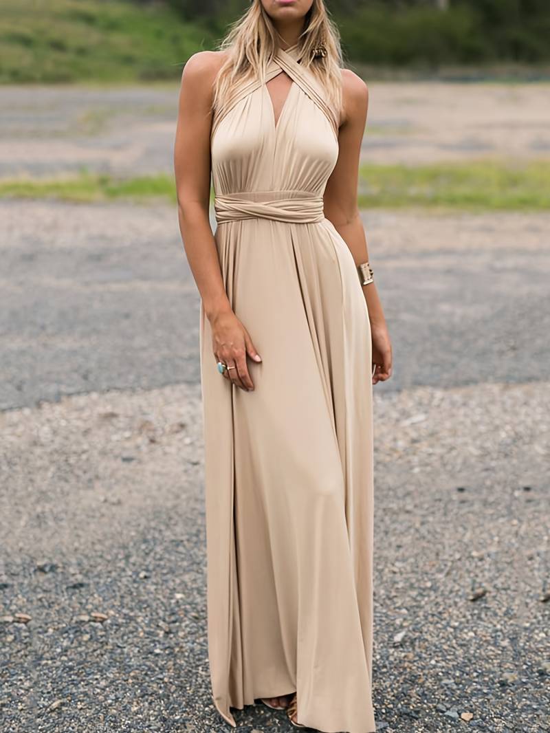 Robe de Soirée Élégante Femme - Robe Longue Polyvalente