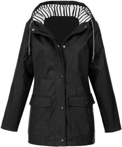 Veste Imperméable Féminine avec Capuche pour Pluie