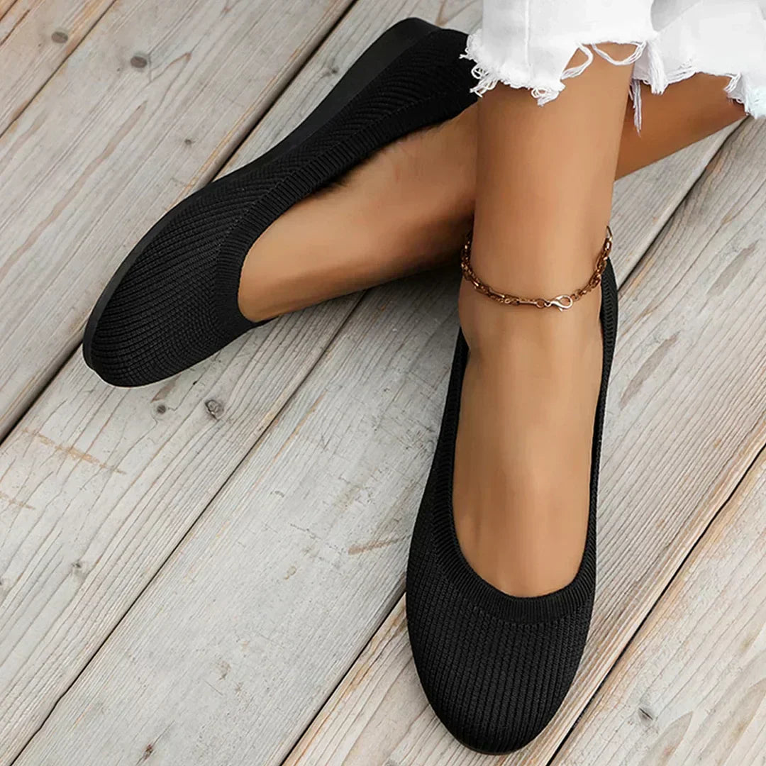 Bottines Plates Noires Dames - LuxeStyle