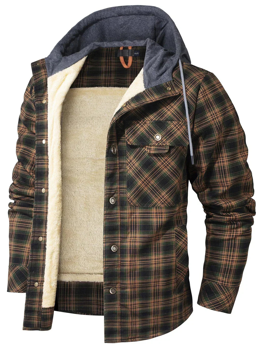 Veste Homme Hiver Chic à Capuche Réglable & Doublure Chaude