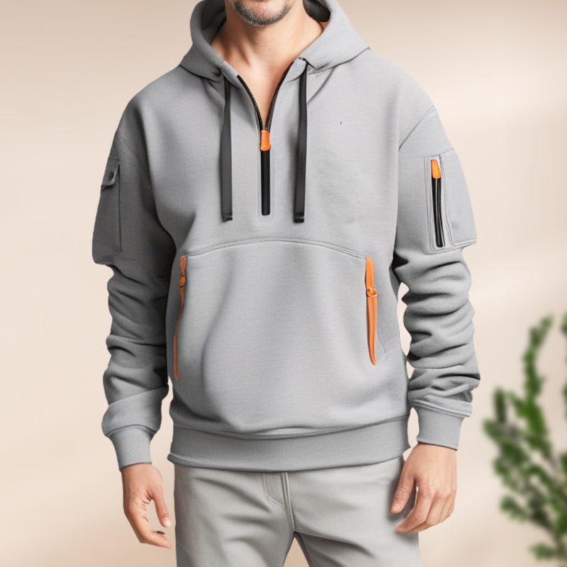 Sweat à capuche confortable et tendance avec fermeture zip - LuxeStyle
