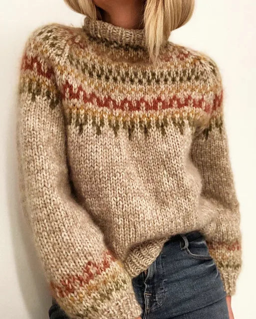 Pull Col Rond Élégant Pour Femme - LuxeStyle