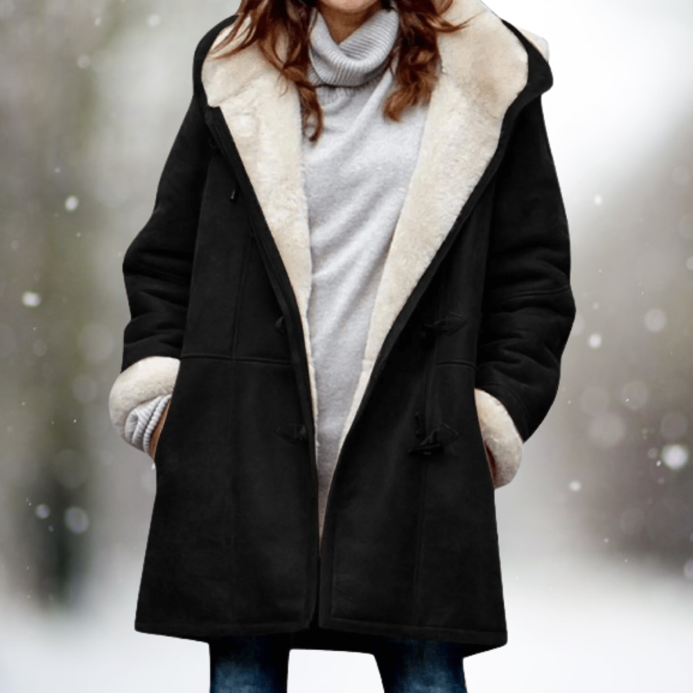 Veste Polaire Douillette avec Capuche pour Femme - LuxeStyle
