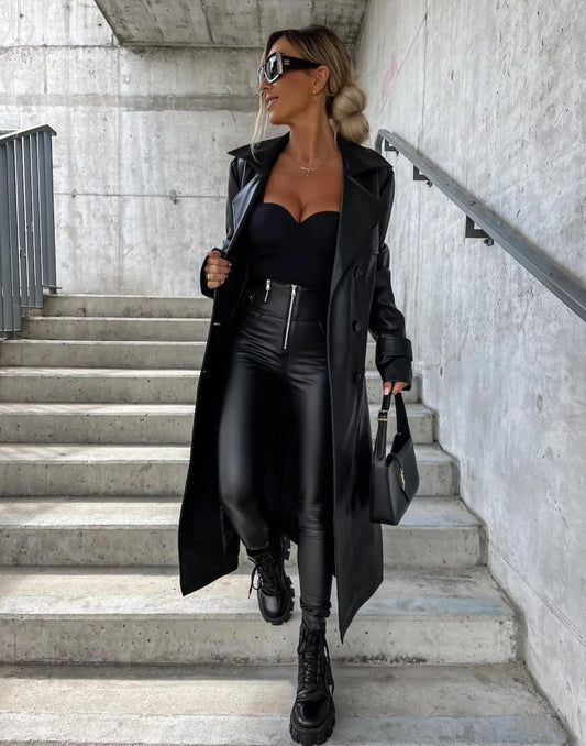 Trench Classique Long Boutonné - LuxeStyle