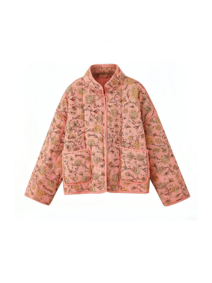 Veste matelassée chaude avec col roulé Confortable