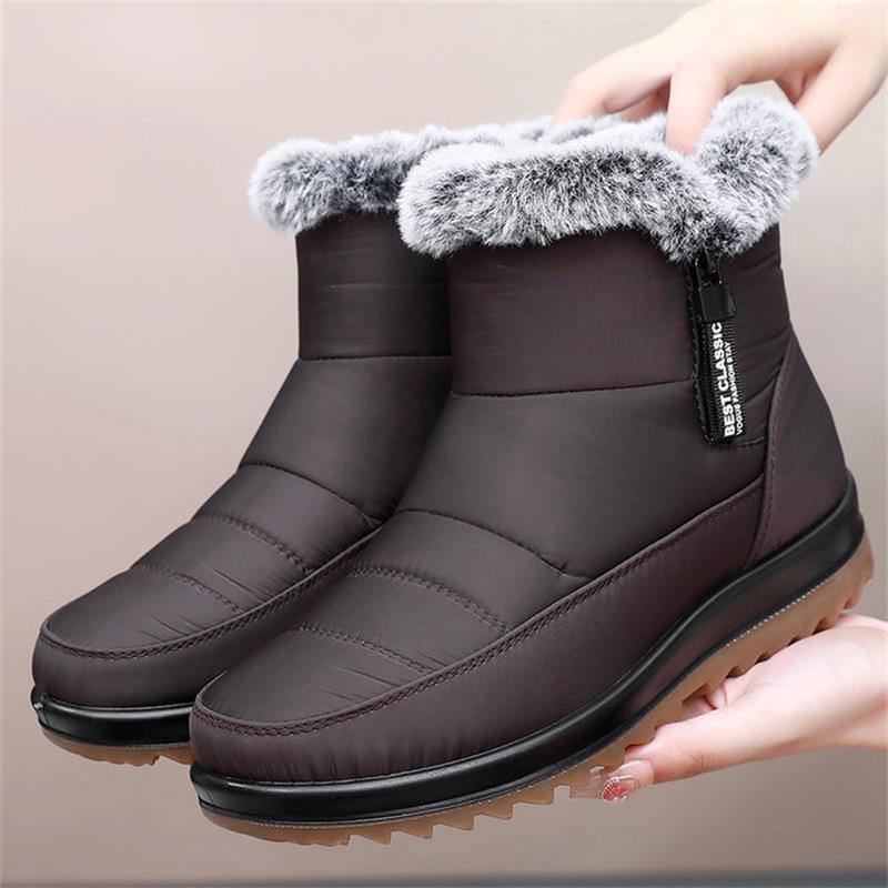 Bottes Hivernales Étanches et Chauffantes avec Semelles Antidérapantes