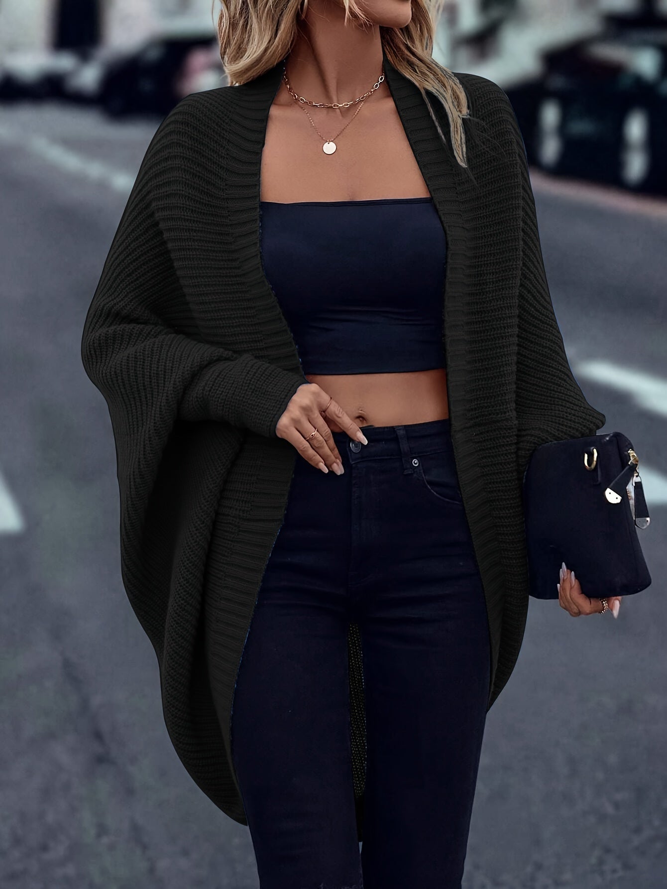 Cardigan Femme Tricot Doux - Veste Hivernale Confortable Oversize