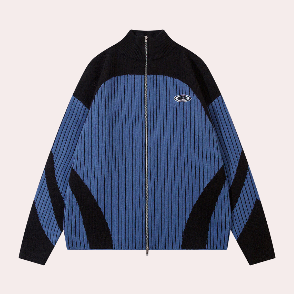 PAVLE - Cardigan Élégant à Zippes à Double Sens pour Hommes