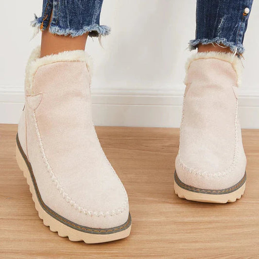 Bottines Femme Hivernales – Chaussures à Lacets Doublées Fourrure Synthétique & Semelle Robuste - LuxeStyle