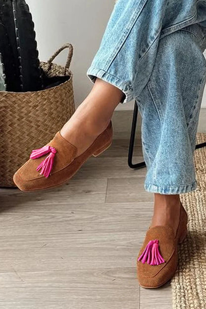 Mocassins Femmes Chic à Bout Rond pour Travail et Ville