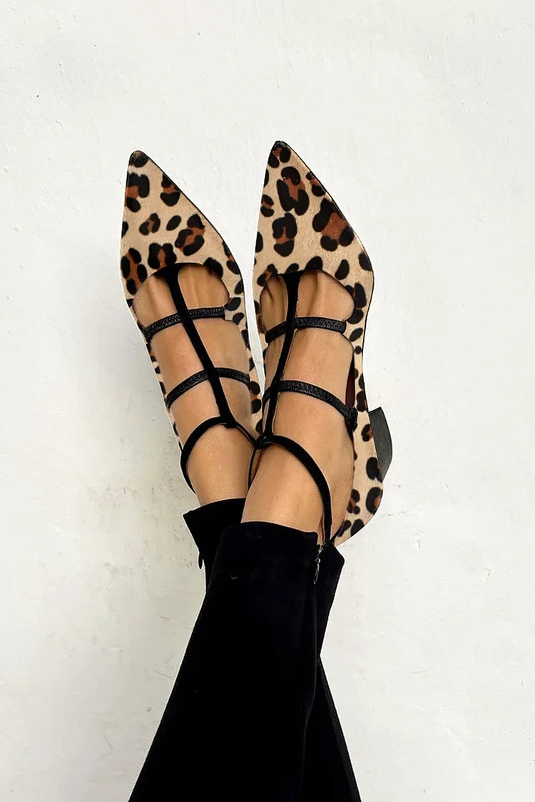 Ballerines Chic Zoologique avec Fermeture Éclair pour Femme - LuxeStyle