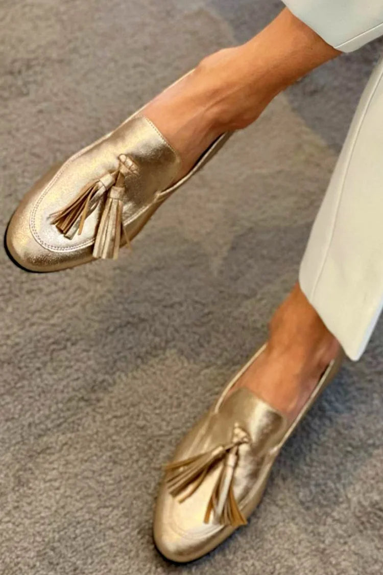 Mocassins Femmes Élégants à Paillettes pour Tous les Jours