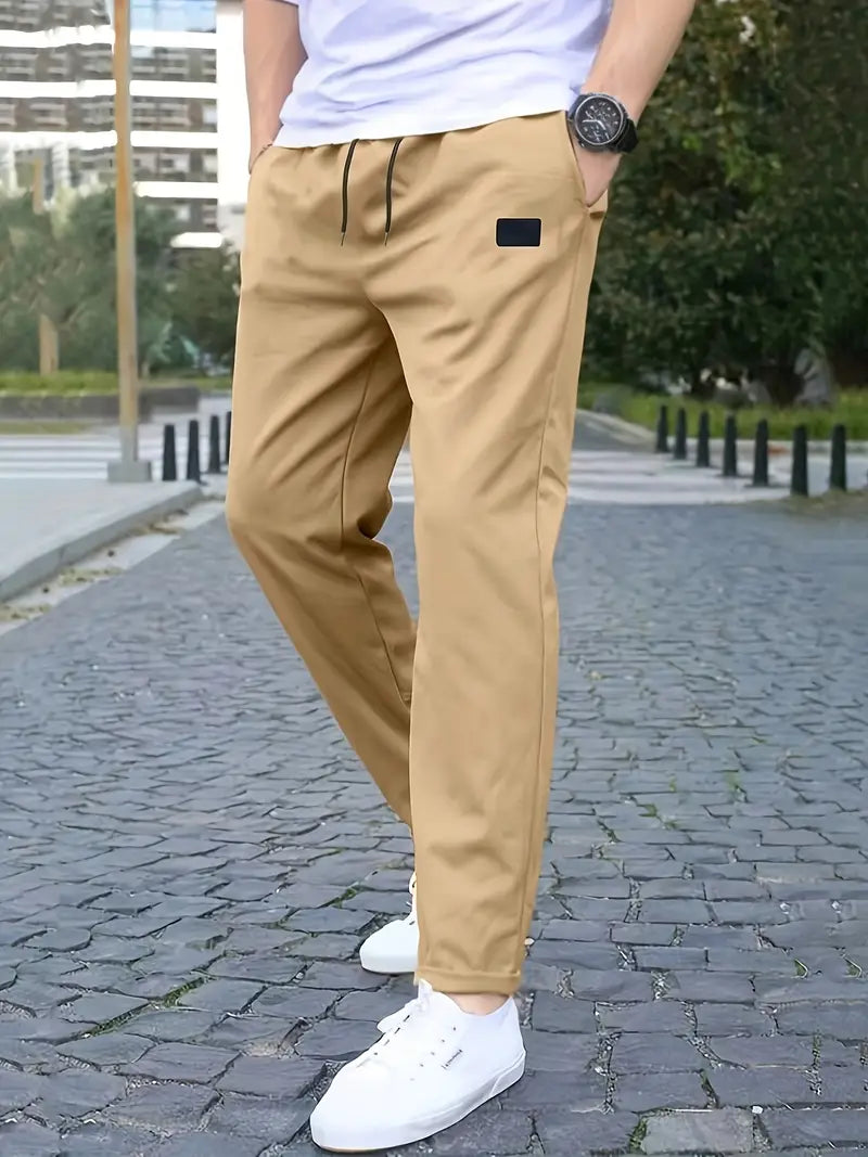 Pantalon chino léger pour homme avec ceinture ajustable - LuxeStyle