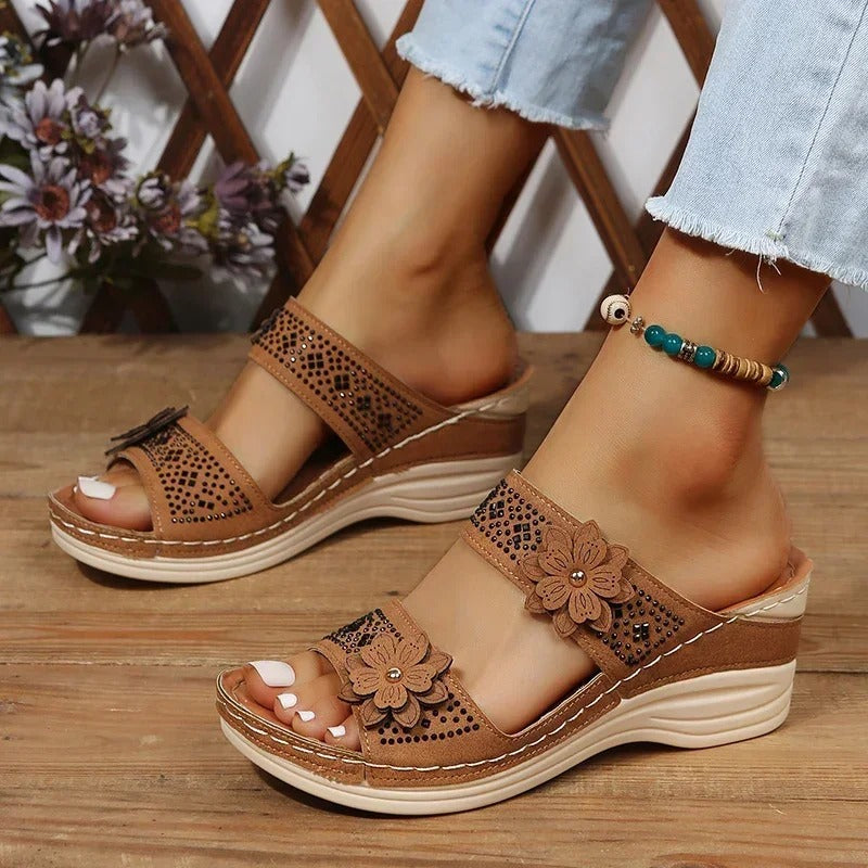 Sandales Florales Chic pour Été - LuxeStyle