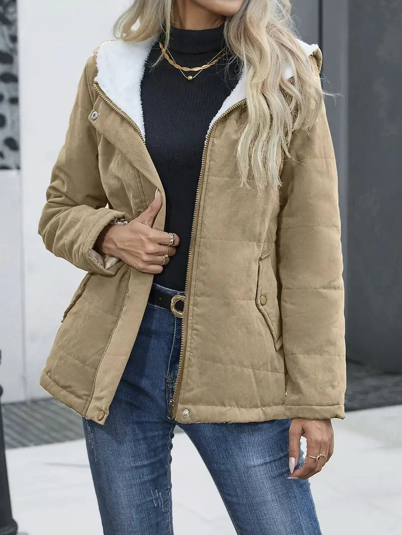 Manteau Femme Hiver Élégant - Long Parka Doublé Chauffant