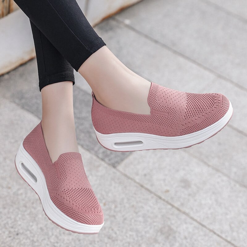 Baskets Femme Rose Confort Antidérapantes - LuxeStyle