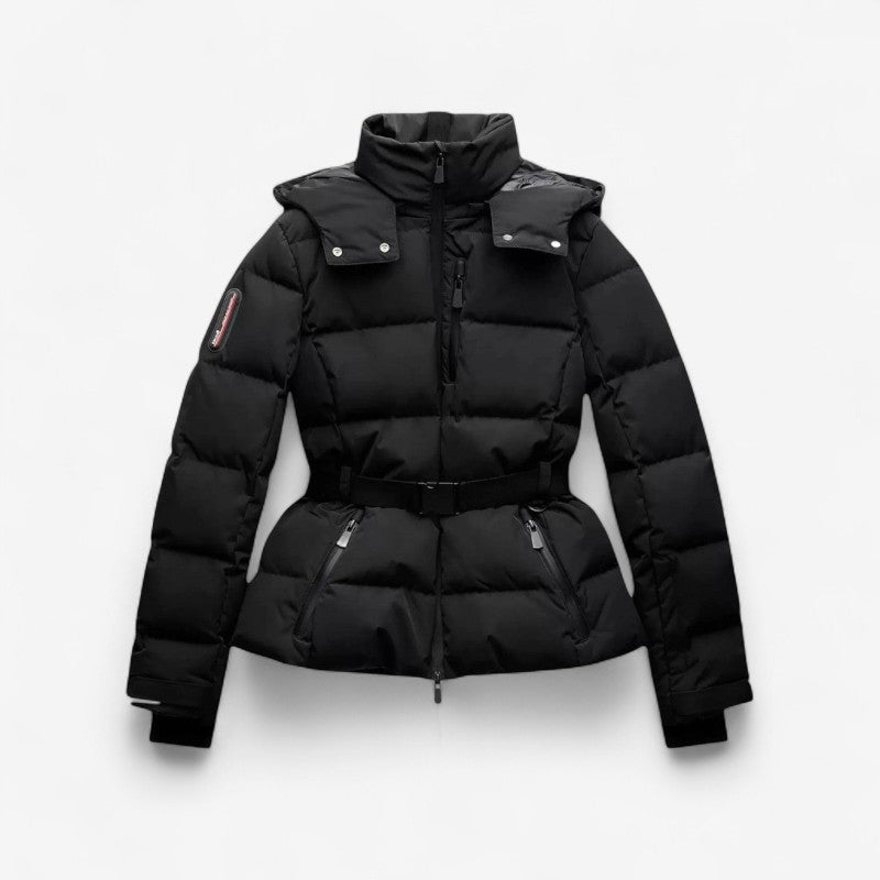 Parka Femme Élégante à Capuche Longues Manches - LuxeStyle