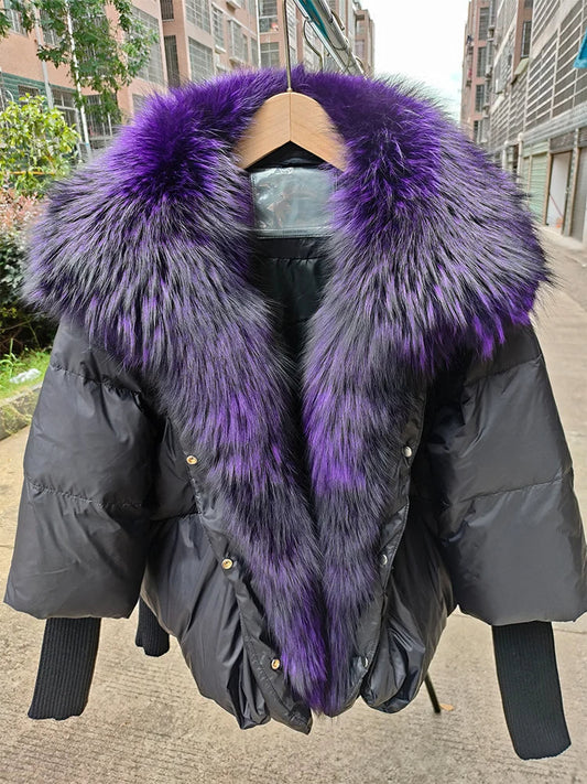 Manteau Élégant Hiver pour Femme avec Col Détachable - LuxeStyle
