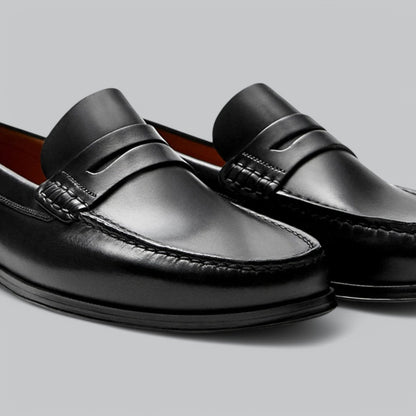 Mocassins Cuir Homme Élégant - Chaussures Découvertes Confort pour Tenues Urbaines