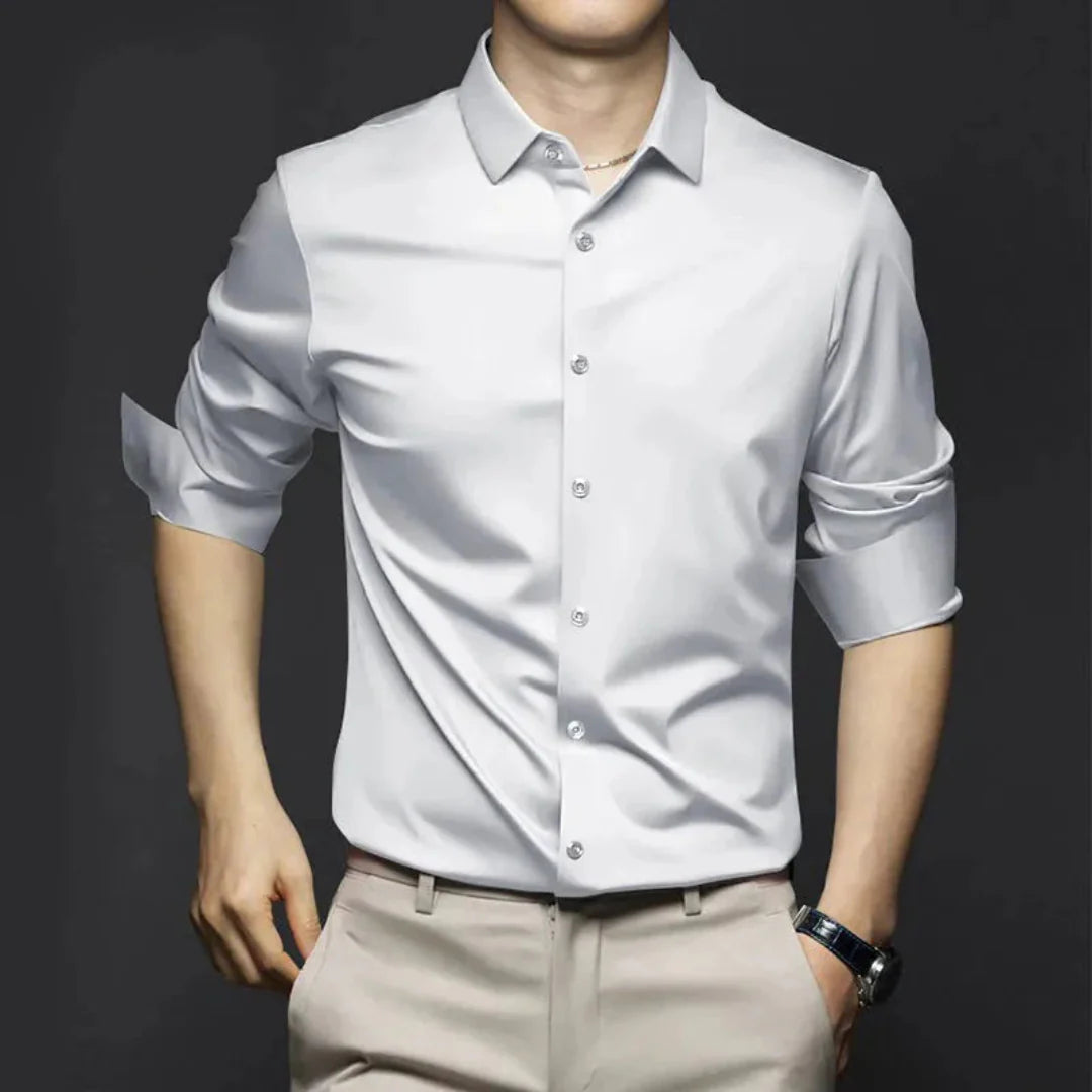 Chemise Homme Élégante Manches Longues Boutons