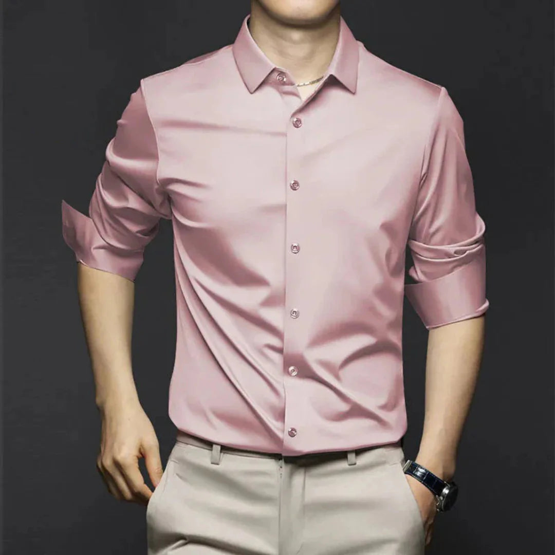 Chemise Homme Élégante Manches Longues Boutons