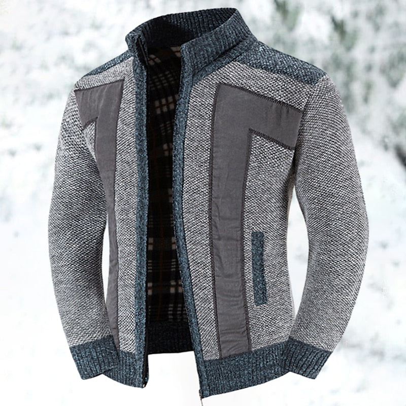 Gilet Zippé Homme Élégant – Doublure Tricotée Chaude et Confortable - LuxeStyle
