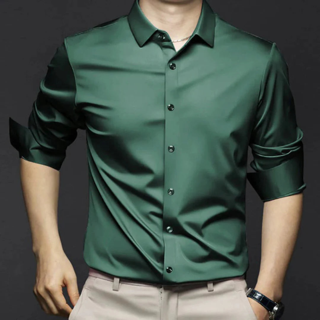 Chemise Homme Élégante Manches Longues Boutons