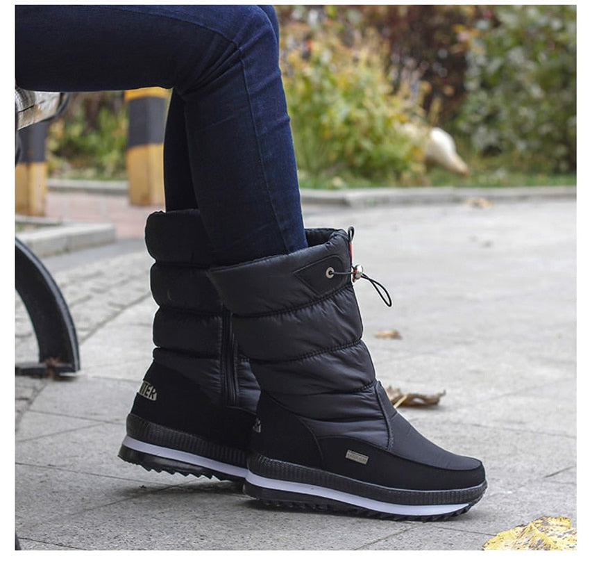 Bottes Hiver Chaudes et Stabilisantes pour Femme - LuxeStyle