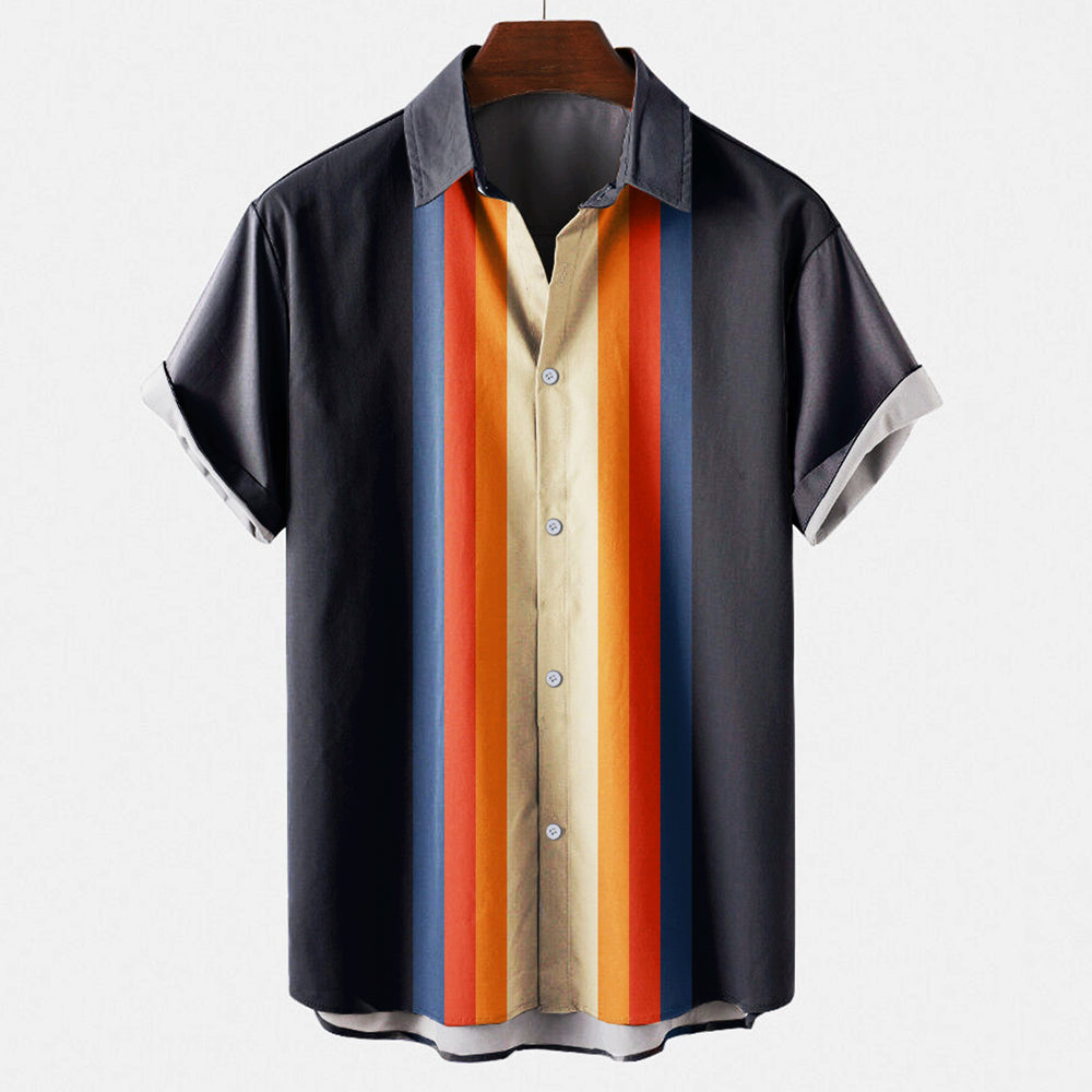 Chemise vintage homme manches courtes