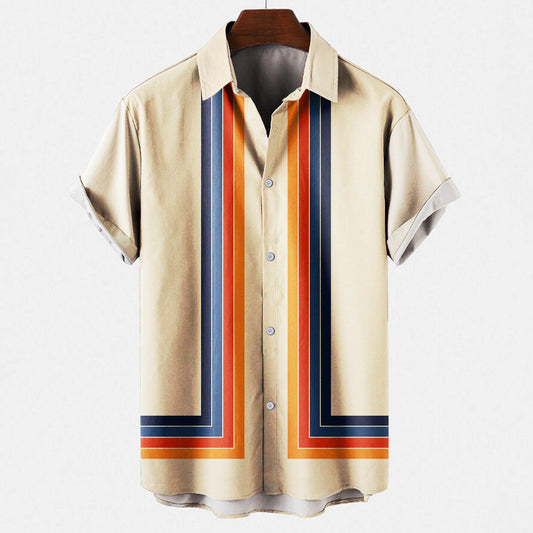 Chemise vintage homme manches courtes - LuxeStyle