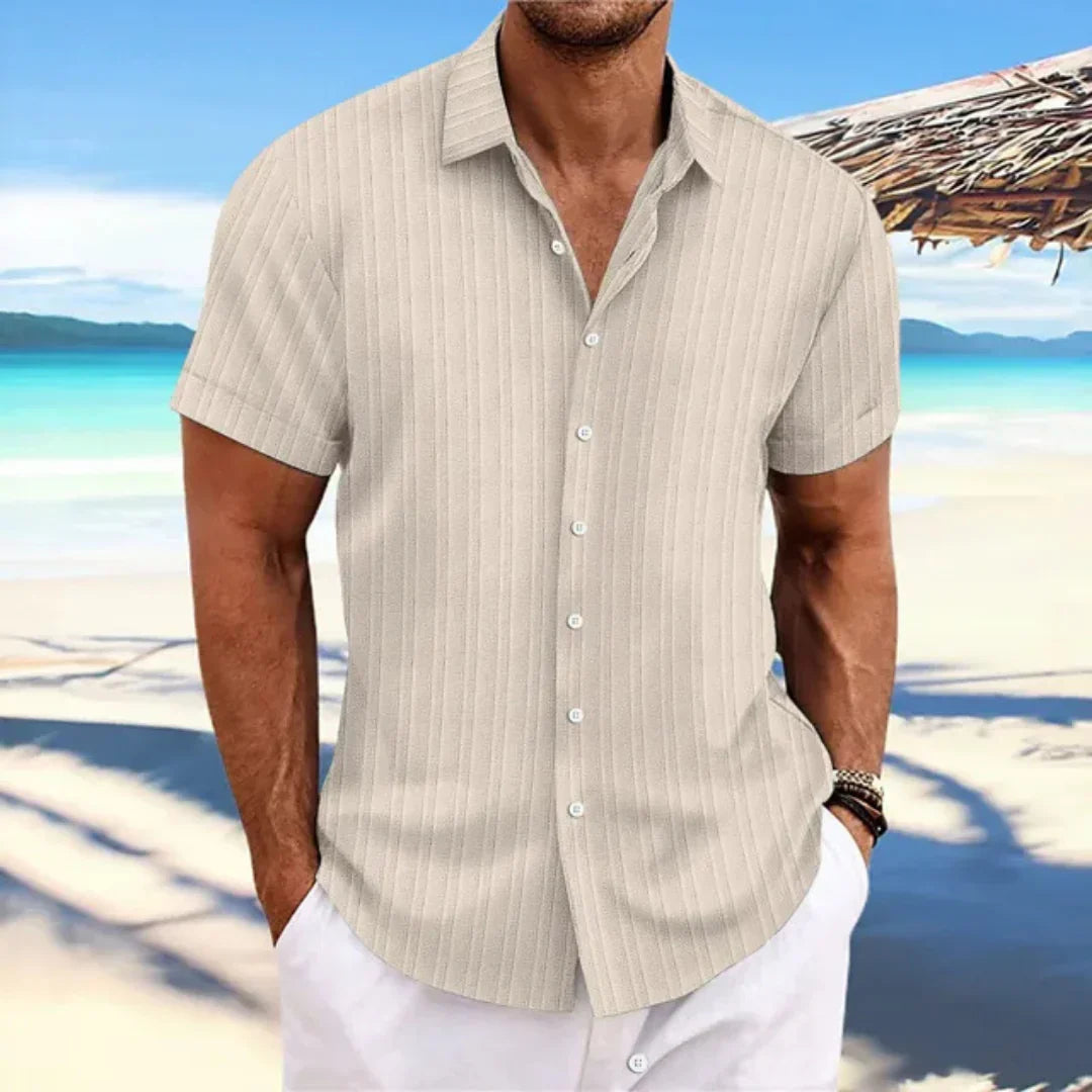 Chemise Homme Élégante - Modèle Décontracté à Manches Courtes pour Été