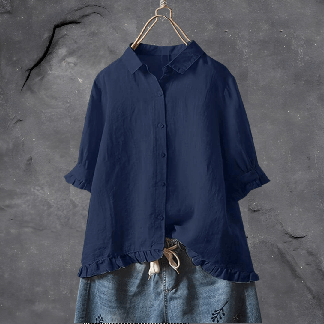 Blouse Féminine Manches Bouffantes pour Femme au Quotidien - LuxeStyle